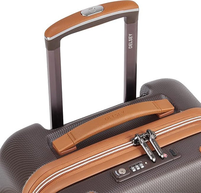 DELSEY PARIS Chatelet Air 2.0 Hardside Luggage with Spinner Wheels, Chocolate Brown, Carry on 20 Inch