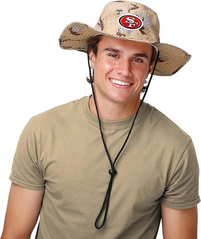 NFL Solid Team Color Logo Sport Outdoor Sun Bucket Boonie Hat