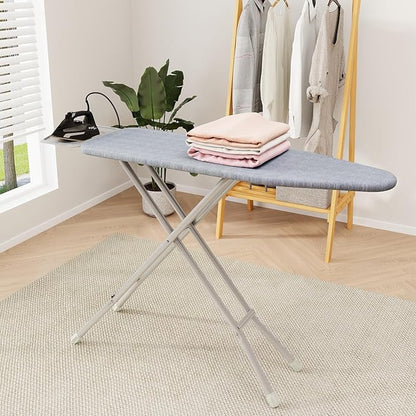 COSTWAY Ironing Board Full Size, 57” x 15” Foldable Iron Stand w/ 7-Level Height Adjustable, Heat-Resistant Ironing Cover, Heavy-Duty Metal Frame, Compact Iron Table for Home, Laundry Room (Gray)