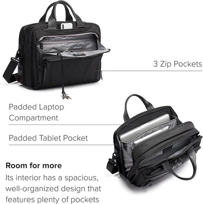 TUMI - Alpha Organizer Brief - Laptop Briefcase for Commute or Travel - Fits Up to 15" Laptop - Removable Shoulder Strap