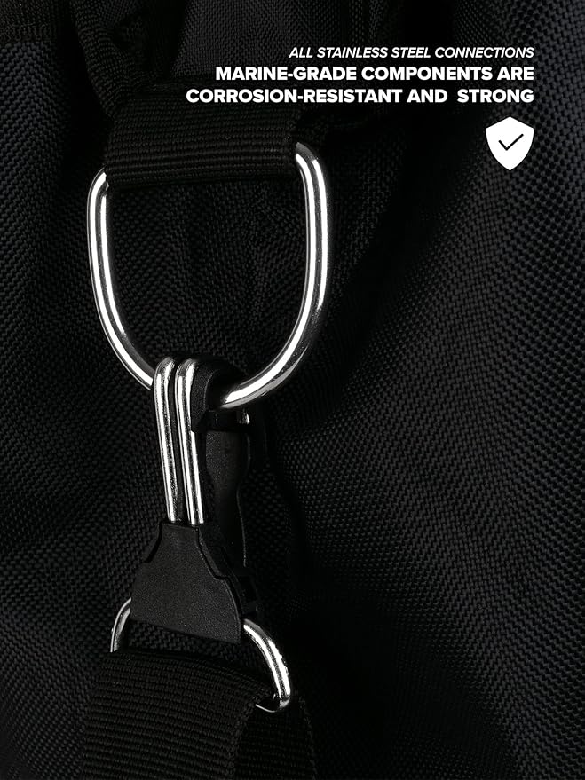 Rogue Endeavor Collapsible Mesh Free Dive Snorkel Bag - Designed for Long Fins, Collapsible, with Attachments for Dock, Boats and Trees.