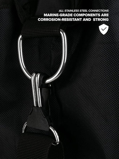 Rogue Endeavor Collapsible Mesh Free Dive Snorkel Bag - Designed for Long Fins, Collapsible, with Attachments for Dock, Boats and Trees.