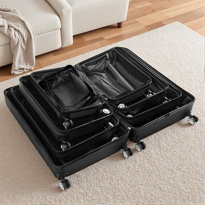 11 Piece Travel Luggage Sets(20″24″28″32″), 4 Piece Hardshell Suitcase with Wheels, 20inch Carry on Luggage, 24inch 28inch 32inch Checked Luggage with 7PC Packing Bags