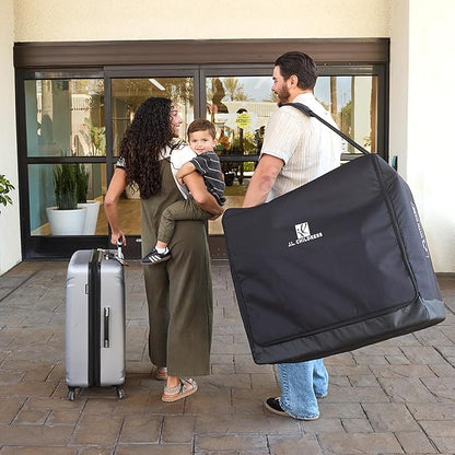 J.L. Childress Universal Stroller Travel Bag for Airplane - Fits Most Baby Strollers, Flying Essentials, Airport Accessories for Gate or Luggage Check, ID Card, AirTag Compatible - Small, Unpadded