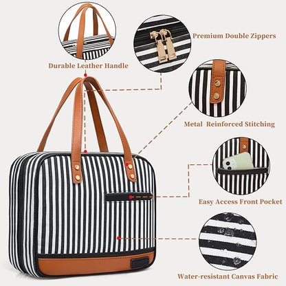 Bosidu Hanging Travel Toiletry Bag,Large Capacity Cosmetic Travel Toiletry Organizer for Women with 4 Compartments & 1 Sturdy Hook,Perfect for Travel/Daily Use/Christmas