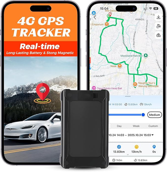 GPS Tracker for Vehicles&Car&Kids,Subscription Needed 4G LTE Tracking Device Geo-Fencing Alerts Real-Time GPS Magnetic Hidden Tracker iOS & Android (2)