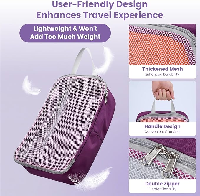 Cambond Compression Packing Cubes for Travel Women - Expandable Travel Bags Luggage Organizers Travel Essentials Compression Cubes for Travel Carry on Suitcases Organizer
