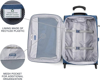 Travelpro Maxlite 5 Softside Expandable Upright 2 Wheel Carry-on Luggage, Lightweight, 22-Inch — Ensign Blue