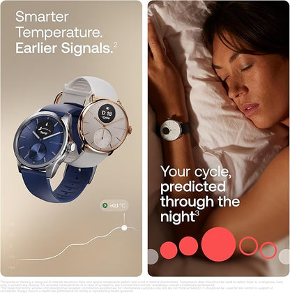 WITHINGS ScanWatch 2 - Hybrid Smart Watch, Heart Rate Monitoring, Fitness Tracker, Cycle Tracker, Sleep Monitoring, GPS Tracker, 30-Day Battery Life, Android & Apple Compatible, HSA/FSA