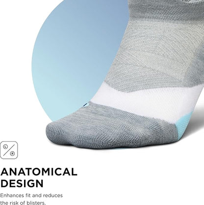 Feetures Elite Light Cushion No Show Tab Athletic Ankle Socks - Sport Sock with Targeted Compression