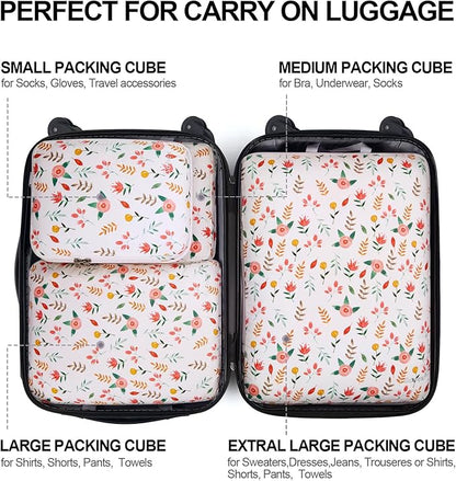 Gonex Compression Packing Cubes, 3pcs/4pcs Expandable Storage Travel Luggage Bags Organizers