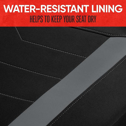 Motor Trend SpillGuard 2 Gray Seat Covers for Cars & Seat Covers for Trucks - Neoprene Lining Waterproof Car Seat Covers Front Seats Only - SUV Seat Covers Protector - Forros para Asientos de Carro