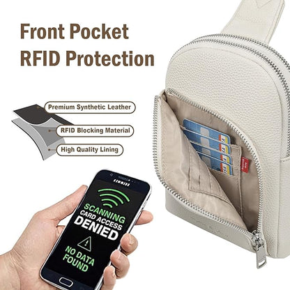 INICAT RFID Blocking Sling Bag,Anti Theft Crossbody Bags for Women,Travel Gifts Cross Body Purses Vegan Leather