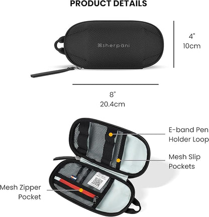 Sherpani Mini Co-Pilot, Travel Cable Bag, Cord Storage Organizer, Small Tech Pouch, Accessory Carrying Case, Travel Gift for Women (Carbon)