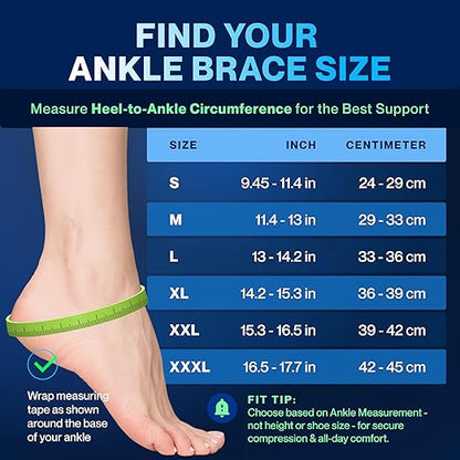 Modvel Foot & Ankle Brace Socks with Adjustable Support Strap – Compression Sleeve for Sprained Ankle, Plantar Fasciitis Relief Tendonitis & Arthritis, Stabilizing Foot & Ankle Support for Women & Men