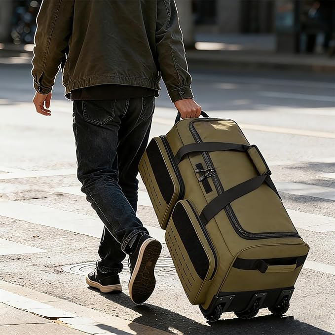 Rolling Duffle Bag with Wheels,120L Large Deployment Bag,Waterproof Military Duffle Bags for Tactical Military Deployment Camping