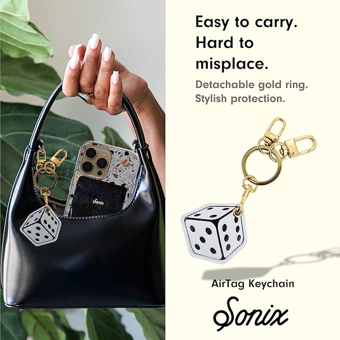 Sonix Keychain Case Compatible with Apple AirTag | Protective Cover Keychain for AirTags | Dice