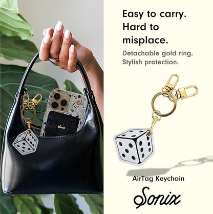 Sonix Keychain Case Compatible with Apple AirTag | Protective Cover Keychain for AirTags | Dice
