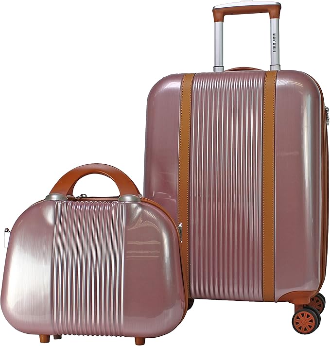 Classique Lightweight Spinner 2-piece Carry-On Luggage Set - Rose Gold