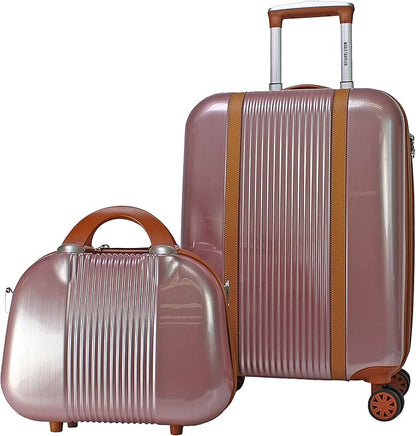 Classique Lightweight Spinner 2-piece Carry-On Luggage Set - Rose Gold