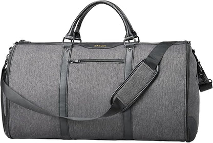 Carry On Garment bag, Garment Bag for Travel?Convertible Duffel Bag with Shoe Compartment, Perfect for Business Trips and Weekend Getaways(Grey)