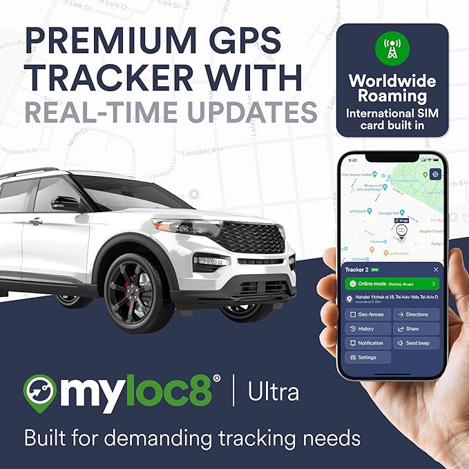 Ultra GPS Tracker for Vehicles – Rugged, Waterproof, Hidden GPS Car Tracker Device for Vehicles, Trucks - 4G LTE, Real-Time Updates, 9 Months Battery Life - (Subscription Required)