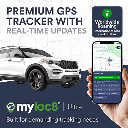 Ultra GPS Tracker for Vehicles – Rugged, Waterproof, Hidden GPS Car Tracker Device for Vehicles, Trucks - 4G LTE, Real-Time Updates, 9 Months Battery Life - (Subscription Required)