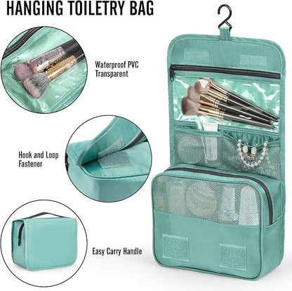 Veken 8 Set Packing Cubes for Travel Essentials, Suitcase Organizer Bags in 4 Sizes, Carry-On Luggage Accessories with Large Laundry & Hanging Toiletry Bag, Must-Have for Airplane, Road Trip & Camping