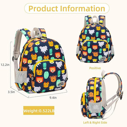 willikiva 3D Dinosaur Backpack Toddler Backpacks for Boys and Girls Kids Backpack Waterproof Preschool Safety Harness Leash (Grey)