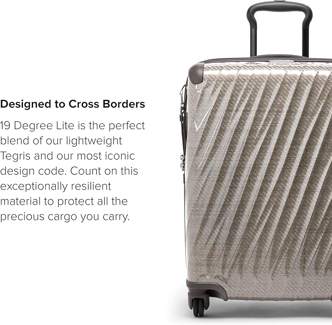 TUMI - 19 Degree Lite 4 Wheel Luggage - Lightweight and Highly Durable, Modern Contour, Hard Shell Men's and Women's Suitcase - 21.75" International Carry-On, Titanium Grey