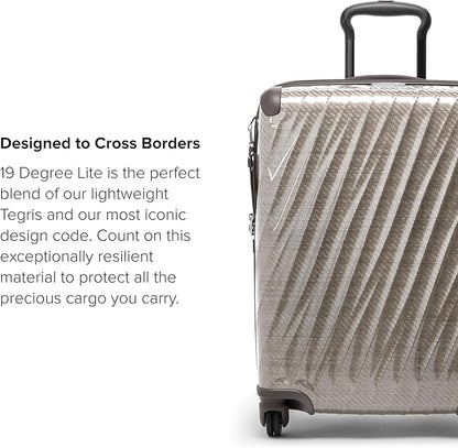 TUMI - 19 Degree Lite 4 Wheel Luggage - Lightweight and Highly Durable, Modern Contour, Hard Shell Men's and Women's Suitcase - 21.75" International Carry-On, Titanium Grey
