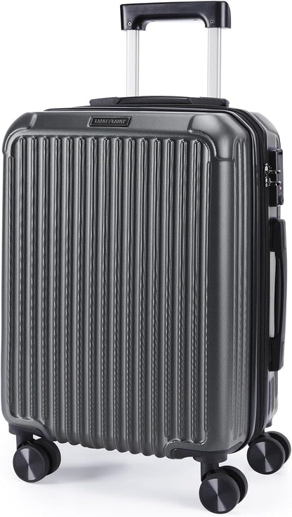 LIGHT FLIGHT Carry On Luggage 22x14x9 Airline Approved, Durable Hard Shell Carry On Suitcases with Wheels, Expandable Hardside Lightweight Travel Luggage with TSA Lock 20 Inch Carry on, Glacier Gray