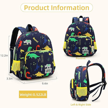 willikiva 3D Dinosaur Backpack Toddler Backpacks for Boys and Girls Kids Backpack Waterproof Preschool Safety Harness Leash (Roar)