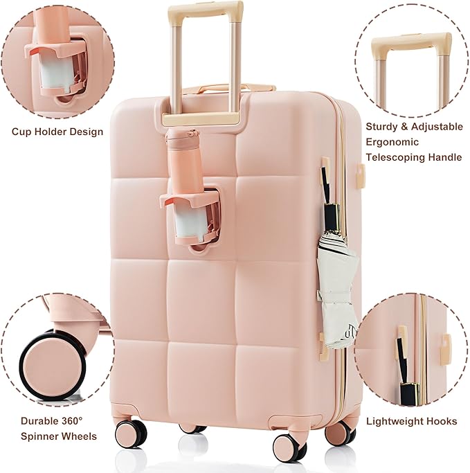 Hardside Suit case with Spinner Wheel Lightweight TSA Lock
