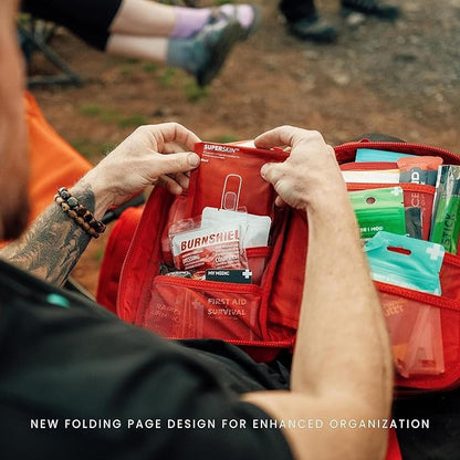 MY MEDIC MyFAK Standard Ifak First Aid Kit - 132 Life Saving Trauma and Medical Items - HSA FSA Survival Kit for Camping or Your Car - RED