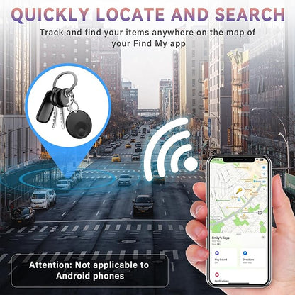 Smart Tracker Tag, GPS Item Finder Compatible with Apple Find My, IP67 Waterproof Track Locator for Keys, Wallets, Luggage, iOS Only (1 Pack)