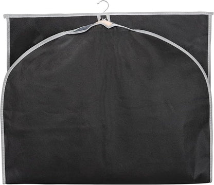 Syeeiex 40"Suit Bag, Set of 16 Garment Bags for Hanging Clothes, Suit Covers Bags for Men or Women, Garment Bags for Storage Suits, Shirts,T-shirts and Jackets on Closet(Black/Grey)