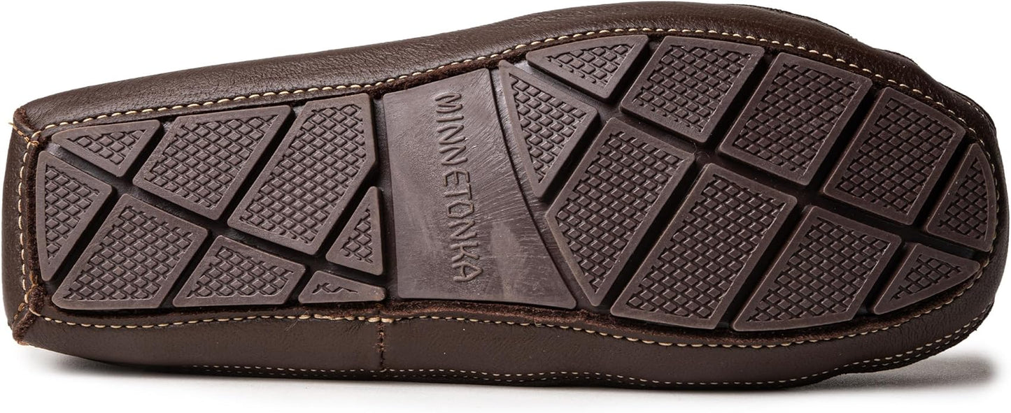Minnetonka Men's Sheepskin-Lined Moose Slippers