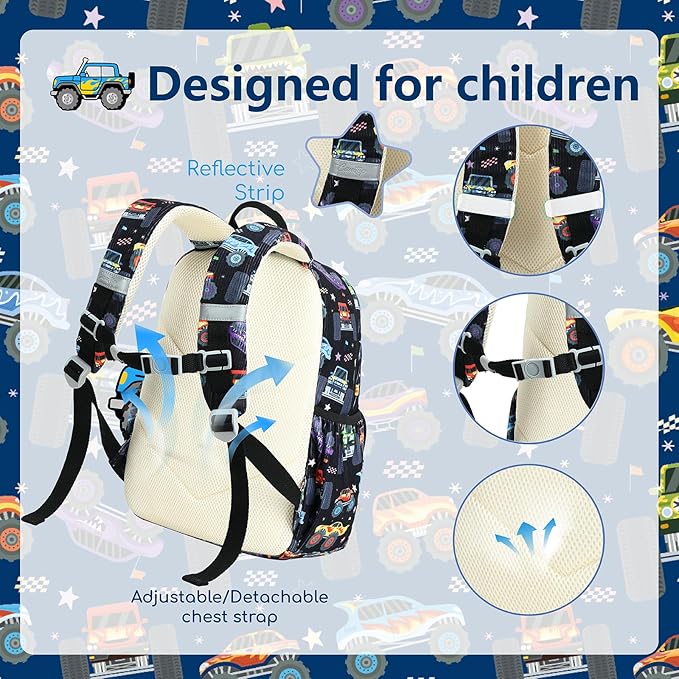 CAMTOP Preschool Backpack for Kids Boys Girls Toddler Backpack Kindergarten School Bookbags for Age 3-8