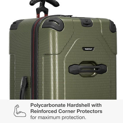 Traveler's Choice Maxporter II 30" Polycarbonate Hardside Trunk Luggage with Spinner Wheels, TSA Lock, Dark Green
