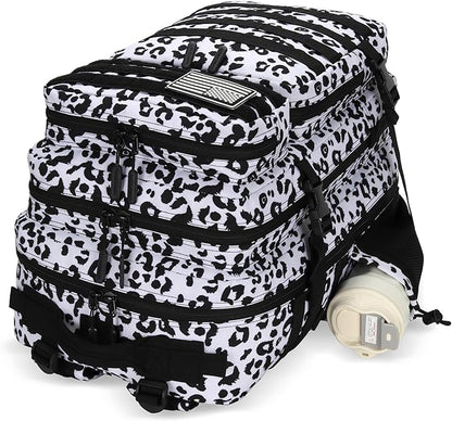 25L Tactical Backpack for Men and Women Small Military Tactical Backpack Heavy Duty Molle Assault Pack Daypack for Hiking Camping Travel Work Gym Outdoors (Leopard)