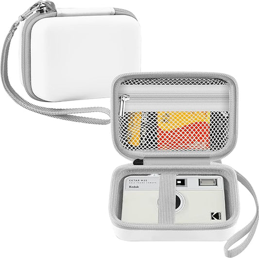 Leayjeen Digital Camera Case Compatible with KODAK EKTAR H35 H35N Half Frame Film Camera，Storage Holder Organizer for Kodak Ultra F9 M35 M38 Paper Shoot Camera-White(Case Only)