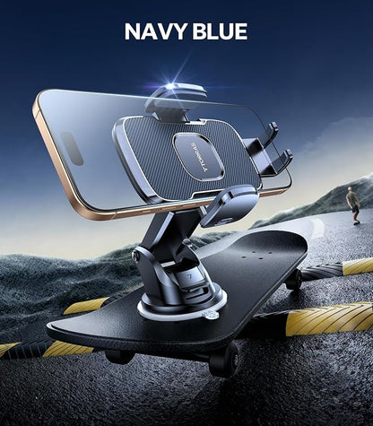 TORRAS 2025【Strongest Suction & Ultra-Durable】 Phone Holders for Your Car,【Patent & Safety Certs】 Car Phone Holder Mount Truck Stand for Dashboard Windshield Vent for iPhone 17 16 15 14 13, Navy Blue
