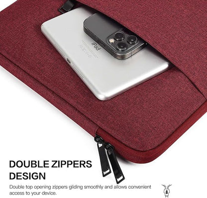 Laptop Sleeve Case for MacBook Pro 14 inch M3/M2/M1 Chip Pro/Max A2918 A2992 A2779 A2442 2025-2022, Surface Laptop 6 5 13.5" Water-Resistant Computer Bag with Accessory Pocket -Wine Red
