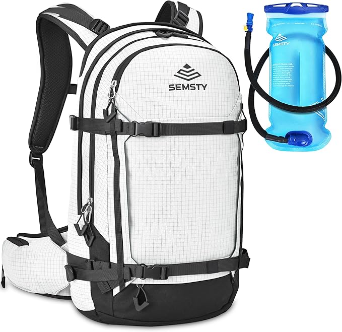 25L Ski Hydration Backpack with 2L Water Bladder, Insulated Harness, Waterproof Snowboard Travel Hiking Backpack for Snowboard Ski Hiking Camping