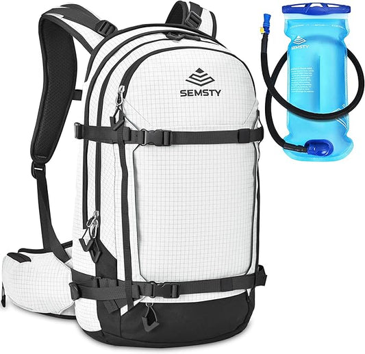 25L Ski Hydration Backpack with 2L Water Bladder, Insulated Harness, Waterproof Snowboard Travel Hiking Backpack for Snowboard Ski Hiking Camping