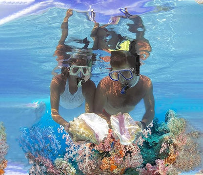 Snorkeling Gear for Adults with Fins Scuba Diving Gear Adult Professional Travel Snorkel Sets with Flippers,Anti-Fog Anti-Leak Diving Mask