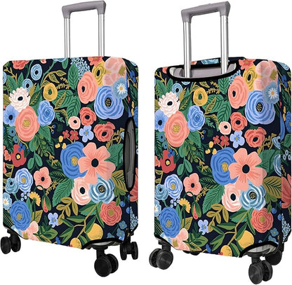 Travel Luggage Cover Suitcase Protector Fits 18-32 Inch Wheel Covers PatternedTravel Related Items Flower Luggage Protector Elastic M