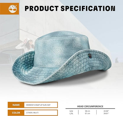 Timberland Snap Up Sun Hats for Women, Packable Bucket Hat, Wide Brim UV Protection for Outdoor Activities
