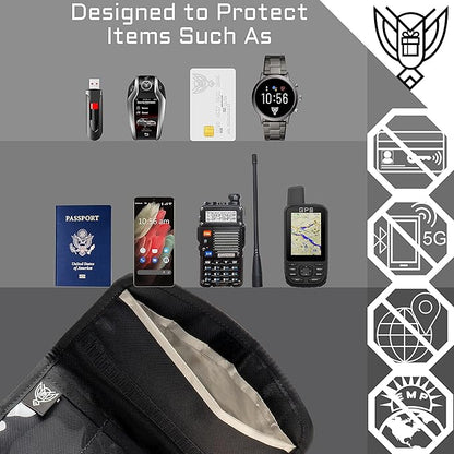 Xtreme Sight Line ~ AQUA RT Large Water-Proof Faraday Backpack/Small LITE Faraday Bag Combo ~ Tracking/Hacking Defense ~ Stone